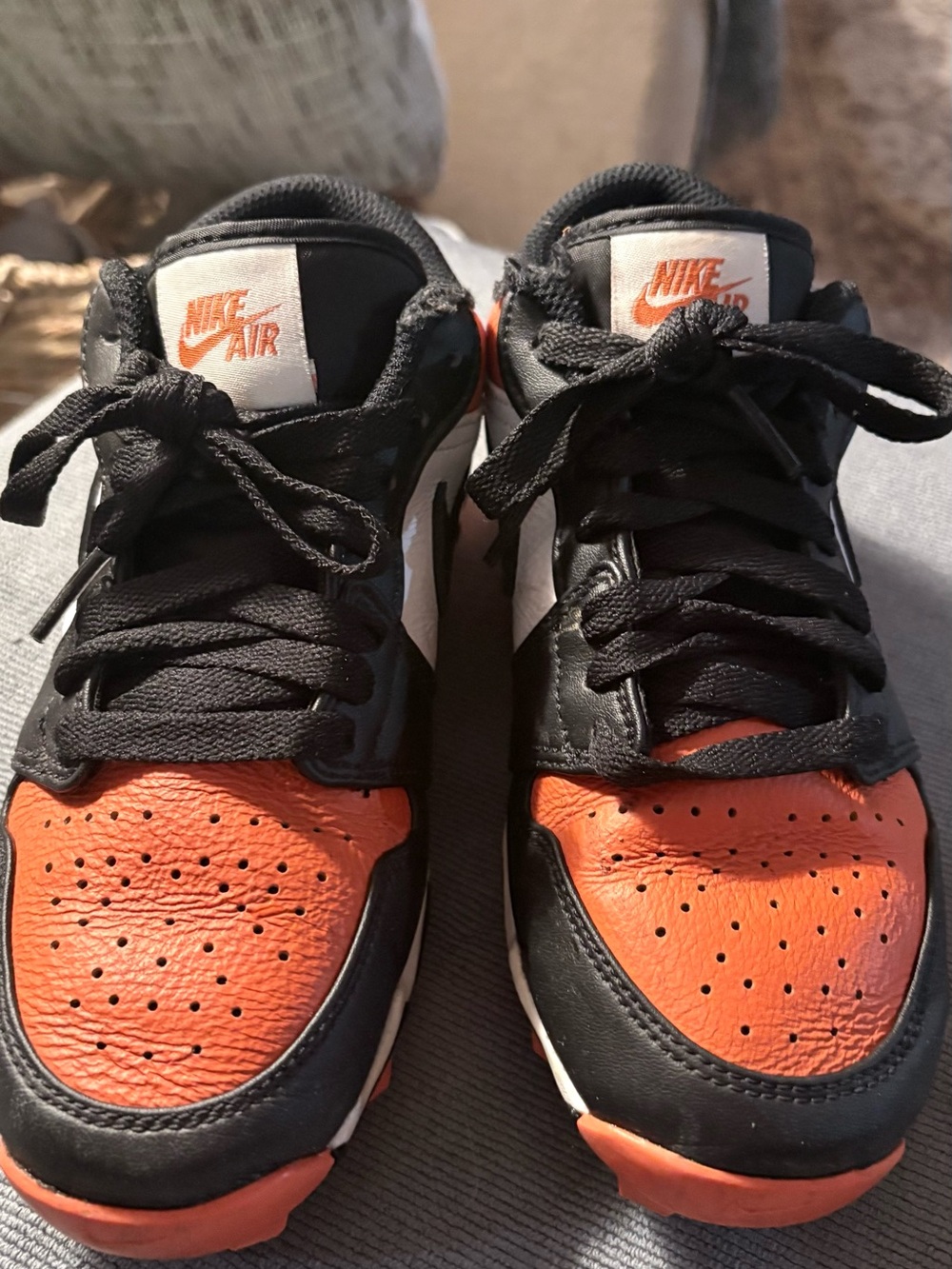 Nike Low Top Sneakers in Black & Orange
